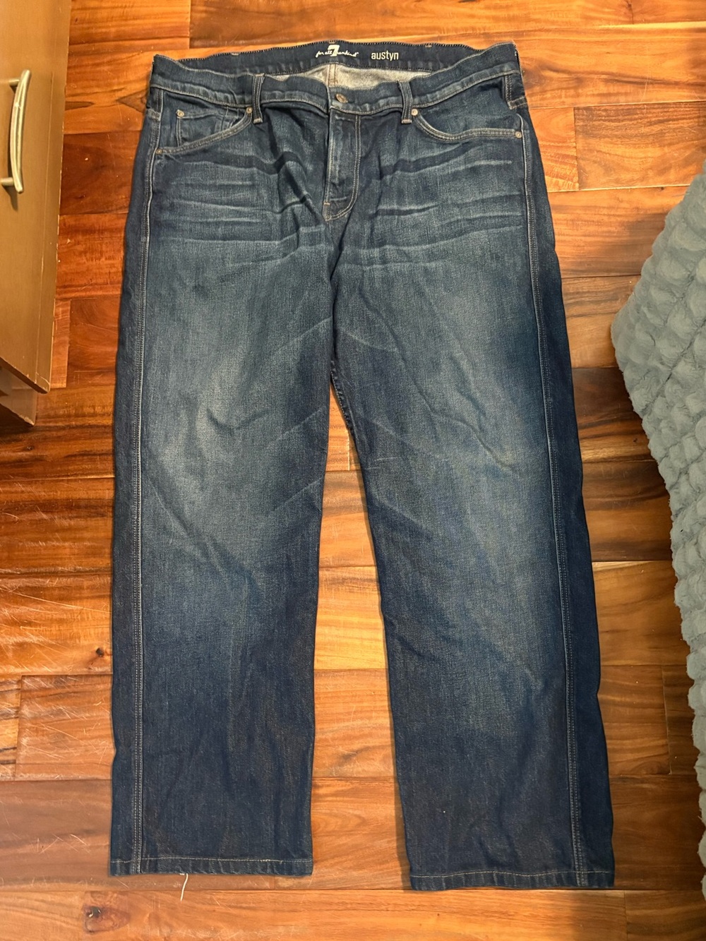 7‎ For All Mankind Austyn Relaxed Straight Leg Jeans Men’s 40 Dark Wash (1317)